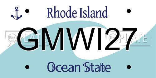 GMWI27 Rhode Island License Plate