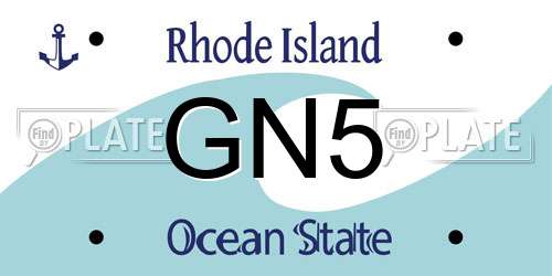 GN5 Rhode Island License Plate