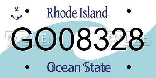 GO08328 Rhode Island License Plate