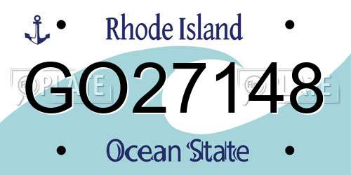 GO27148 Rhode Island License Plate