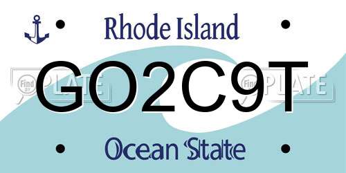 GO2C9T Rhode Island License Plate