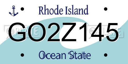 GO2Z145 Rhode Island License Plate