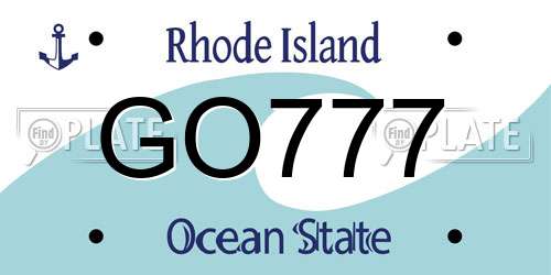 GO777 Rhode Island License Plate