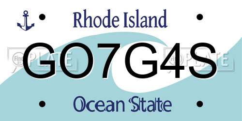 GO7G4S Rhode Island License Plate