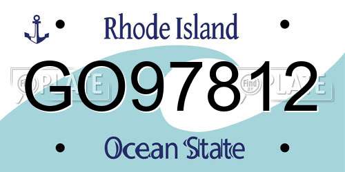 GO97812 Rhode Island License Plate