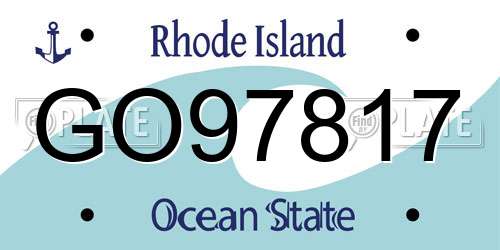GO97817 Rhode Island License Plate