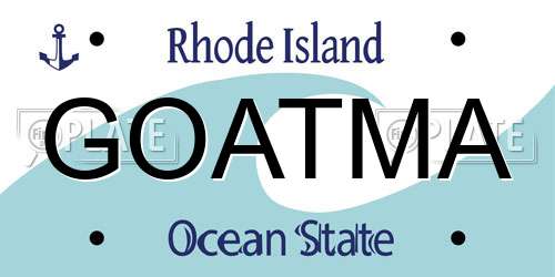 GOATMA Rhode Island License Plate