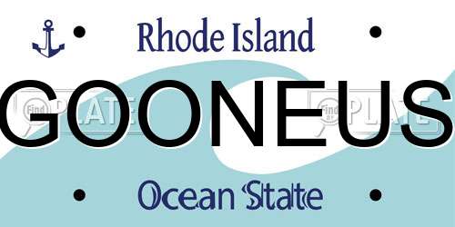 GOONEUS Rhode Island License Plate