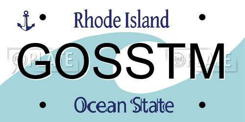 GOSSTM Rhode Island License Plate