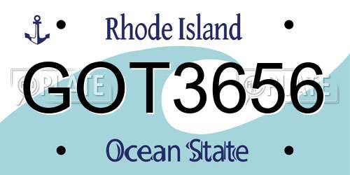GOT3656 Rhode Island License Plate