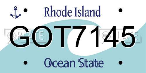 GOT7145 Rhode Island License Plate