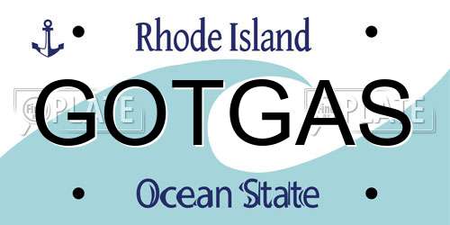 GOTGAS Rhode Island License Plate
