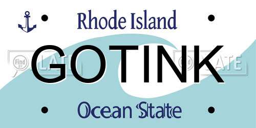 GOTINK Rhode Island License Plate