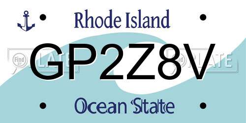 GP2Z8V Rhode Island License Plate