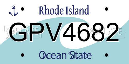 GPV4682 Rhode Island License Plate