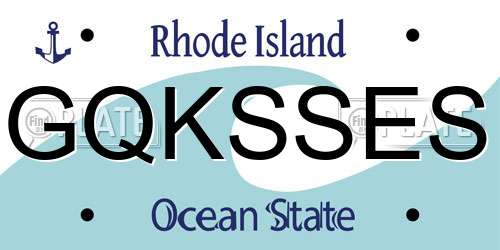 GQKSSES Rhode Island License Plate