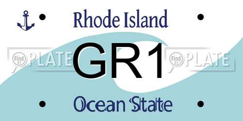 GR1 Rhode Island License Plate
