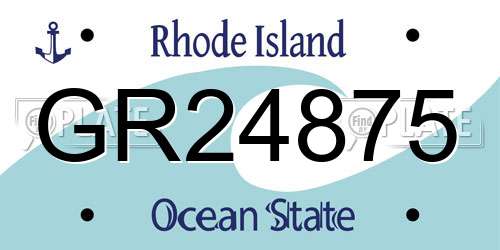 GR24875 Rhode Island License Plate