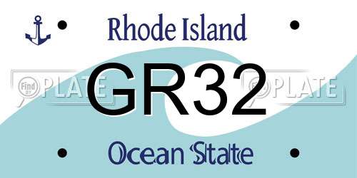 GR32 Rhode Island License Plate