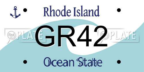 GR42 Rhode Island License Plate