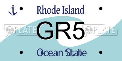 GR5 Rhode Island License Plate