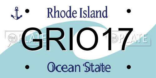 GRIO17 Rhode Island License Plate