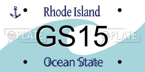 GS15 Rhode Island License Plate
