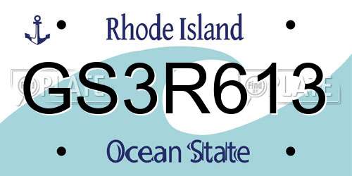 GS3R613 Rhode Island License Plate