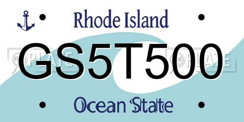 GS5T500 Rhode Island License Plate