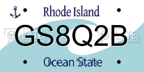 GS8Q2B Rhode Island License Plate
