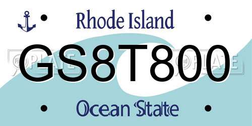 GS8T800 Rhode Island License Plate