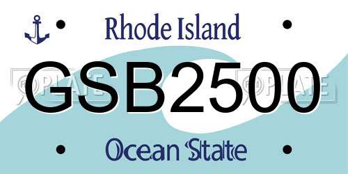 GSB2500 Rhode Island License Plate
