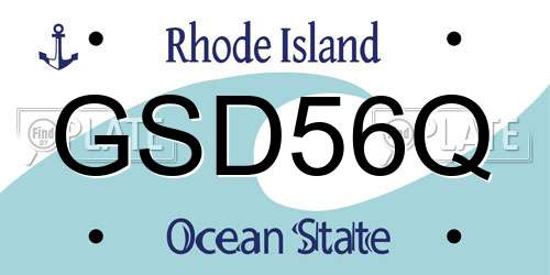 GSD56Q Rhode Island License Plate