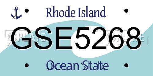 GSE5268 Rhode Island License Plate