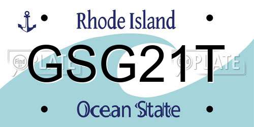 GSG21T Rhode Island License Plate
