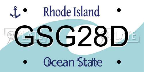 GSG28D Rhode Island License Plate