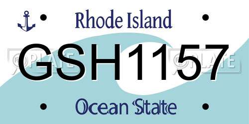 GSH1157 Rhode Island License Plate