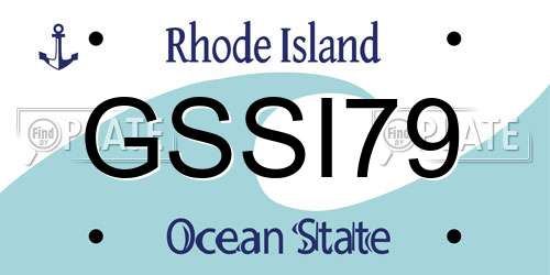 GSSI79 Rhode Island License Plate
