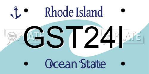 GST24I Rhode Island License Plate