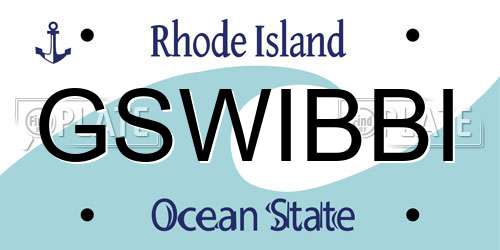 GSWIBBI Rhode Island License Plate