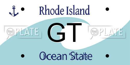 GT Rhode Island License Plate