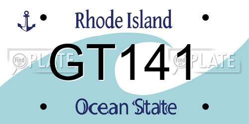 GT141 Rhode Island License Plate