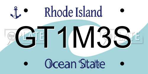 GT1M3S Rhode Island License Plate
