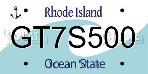 GT7S500 Rhode Island License Plate
