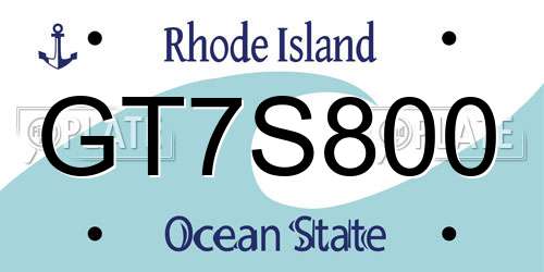 GT7S800 Rhode Island License Plate