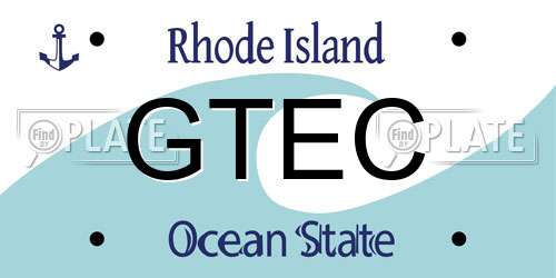 GTEC Rhode Island License Plate
