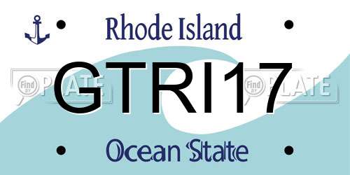 GTRI17 Rhode Island License Plate