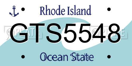 GTS5548 Rhode Island License Plate