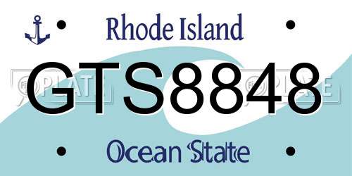 GTS8848 Rhode Island License Plate