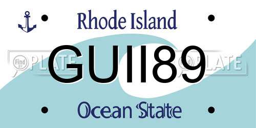 GUII89 Rhode Island License Plate